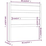  Uzglavlje za krevet 96 x 4 x 100 cm od masivne borovine | shoptok.hr
