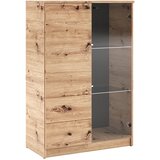 ADRK Vitrina Evi z LED osvetlitvijo v barvi hrasta - HRAST ARTISAN-HRAST u