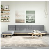 vidaXL Raztegljiv kavc L oblike svetlo siv 255x140x70 cm tka Cene
