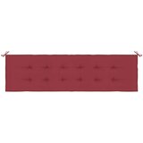vidaXL Blazina za vrtno klop vinsko rdeča 180x50x3 cm blago | Shoptok.si