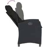 vidaXL 3-dijelni vrtni blagovaonski set s jastucima od poliratana crni | shoptok.hr