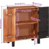vidaXL Strani šal Rjava 55 x 30 x 75 cm Masiven les akacije, (5000217696) | Shoptok.si