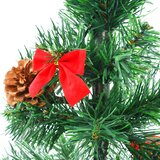 Umjetno osvijetljeno božićno drvce s kuglicama zeleno 64 cm | shoptok.hr