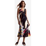 Desigual Haljina žuta / crvena / crna / bijela | shoptok.hr