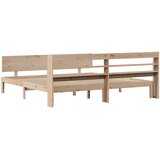  Okvir kreveta s uzglavljem 200 x 200 cm od masivne borovine | shoptok.hr