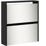 Ormarić za cipele s ogledalom 5 razina crni 63 x 17 x 169,5 cm | shoptok.hr