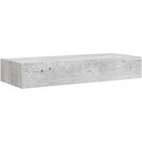  Zidne police s ladicom 2 kom boja betona 60 x 23,5 x 10 cm MDF | Eponuda.com
