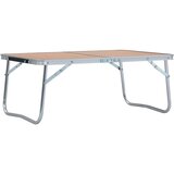 The Living Store Zložljiva miza za kampiranje rjava iz aluminija 60x40 cm - Zložljiva Miza Za Kampiranje, (22101434) Cene