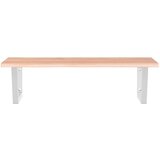  Zidna polica za umivaonik od čelika i masivne hrastovine Smeđa 80 x 50 x 2 cm | Shoptok.si