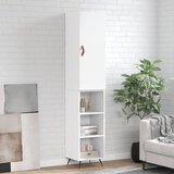 vidaXL Visoka omara bela 34,5x34x180 cm inženirski les | Shoptok.si