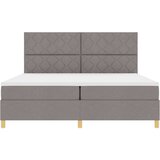 Box spring krevet Sivo-smeđa 200 x 200 cm tkanina | shoptok.hr