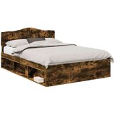  Konstrukcija postelje z vzglavjem Dimljeni oreh 140 x 200 cm, (5000102435) | Shoptok.si