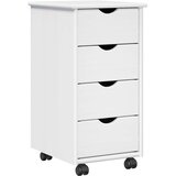  Mobilni ormar Bijelo 34 x 39 x 65,5 cm Čvrsto borovo drvo | shoptok.hr
