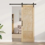  Klizna vrata Prirodna 73,5 x 211 cm Masivna borovina | shoptok.hr