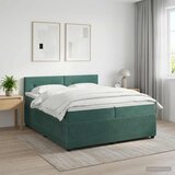  Boxspring krevet s madracem Tamnozelena 200 x 200 cm Baršun | shoptok.hr
