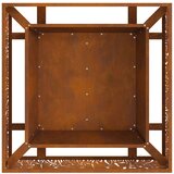 vidaXL Čelično ognjište/Smeđa 80 x 80 x 30 cm Izdržljivo | shoptok.hr