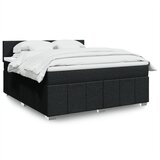 vidaXL Box spring postelja z vzmetnico črna 180x200 cm blago | Shoptok.si
