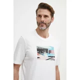 Sisley Bombažna kratka majica moški, bež barva