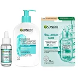 Garnier Skin Naturals Hyaluronic Aloe Replumping Super Serum Set serum za lice 30 ml + maska za lice 1 kom + krema za čišćenje 250 ml za ženske