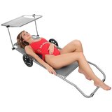 Enero Camp sklopiva ležaljka za plažu na kotačima - siva | shoptok.hr