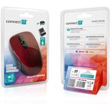Connect IT CMO-2230-RD - Bežični tihi miš MUTE 1200 DPI 1xAA crna/crvena | Eponuda.com