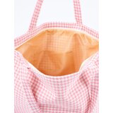 Shelvt Pink and white checkered beach bag | ePonuda.com