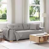 vidaXL 3-sedna sedežna garnitura v oblačno sivi barvi, 180 cm, iz tkanine | Shoptok.si