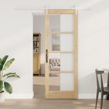 vidaXL Klizna Vrata s Opremljenjem Set 78x211 cm Čvrsto Drvo Bor Cijene