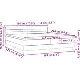 Box spring postelja z vzmetnico temno zelena 180x220 cm žamet, (21791001) Slike