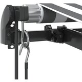 Tenda na automatsko uvlačenje antracit i bijela 400 x 350 cm | shoptok.hr