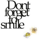 Wallity zidna dekoracija Dont Forget To Smile 183, 67x70cm, Crna | Eponuda.com
