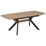 Livetastic Raztegljiva Miza Riga, Naravna Barva, Črna, 160-200x95 | Shoptok.si
