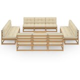 Maison Chic Seti vrtnega pohištva - Vrtna garnitura - Vrtni pohištvo set 13-delna z blazinami trdna borovina, (21816960) | Shoptok.si