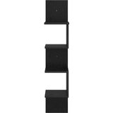  Polica na zidu Zidna montaža Crna 32 x 21 x 107 cm | Shoptok.si