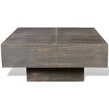 Furnova Klubska mizica temno rjava kvadratna trden mangov les, (21914356) | Shoptok.si