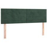 Maison Chic Posteljno vzglavje - Vzglavna omarica 2 kosa temno zeleno 72x5x78/88 cm žamet, (22077370) Cene