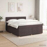  Boxspring krevet s madracem Tamno smeđa 140 x 190 cm Tkanina - Tamno smeđa 140 x 190 cm Dizajn linija | shoptok.hr