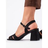 Shelvt Women's black glitter sandals Cijene