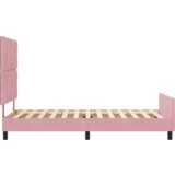 Krevet u okviru ružičaste boje 90x190 cm od baršuna | shoptok.hr