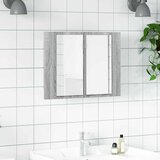  LED kupaonski ormarić s ogledalom boja hrasta 60x12x45cm drveni | shoptok.hr