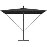 vidaXL Kantaliv dežnik z bananom s ključavnico Črna 294 x 200 x 254 cm | Shoptok.si