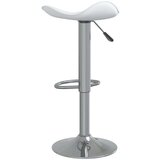  Barski stolček belo kromirano jeklo in umetno usnje, (20968653) | Shoptok.si
