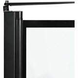  Ekran za kadu i tuš Crna i prozirna 116 x 68 x 128 cm | shoptok.hr