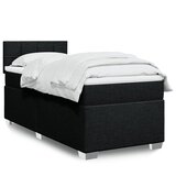 Maison Chic Box spring postelja - Vzmetna postelja z vzmetnico črn 90x190 cm blago SL22854, (21880257) | Shoptok.si
