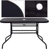 springos metalni vrtni stol 140x80 cm crni | shoptok.hr