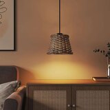 vidaXL Sjenilo za stropnu svjetiljku smeđe Ø15x12 cm od pruća | shoptok.hr