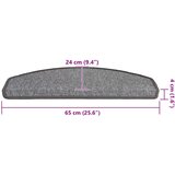  Prostirke za stepenice 20 kom 65x24x4 cm tamno sive poluokrugle velike | Eponuda.com