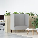 vidaXL Sofa s Visokim Naslonom Siva 109x56x121 cm Tkanina | shoptok.hr