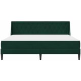  Okvir kreveta s madracem Tamnozelena 200 x 200 cm Baršun | shoptok.hr
