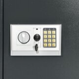 vidaXL elektronički digitalni sef s policom Tamno siva 40x35x60 cm Čelik | shoptok.hr
